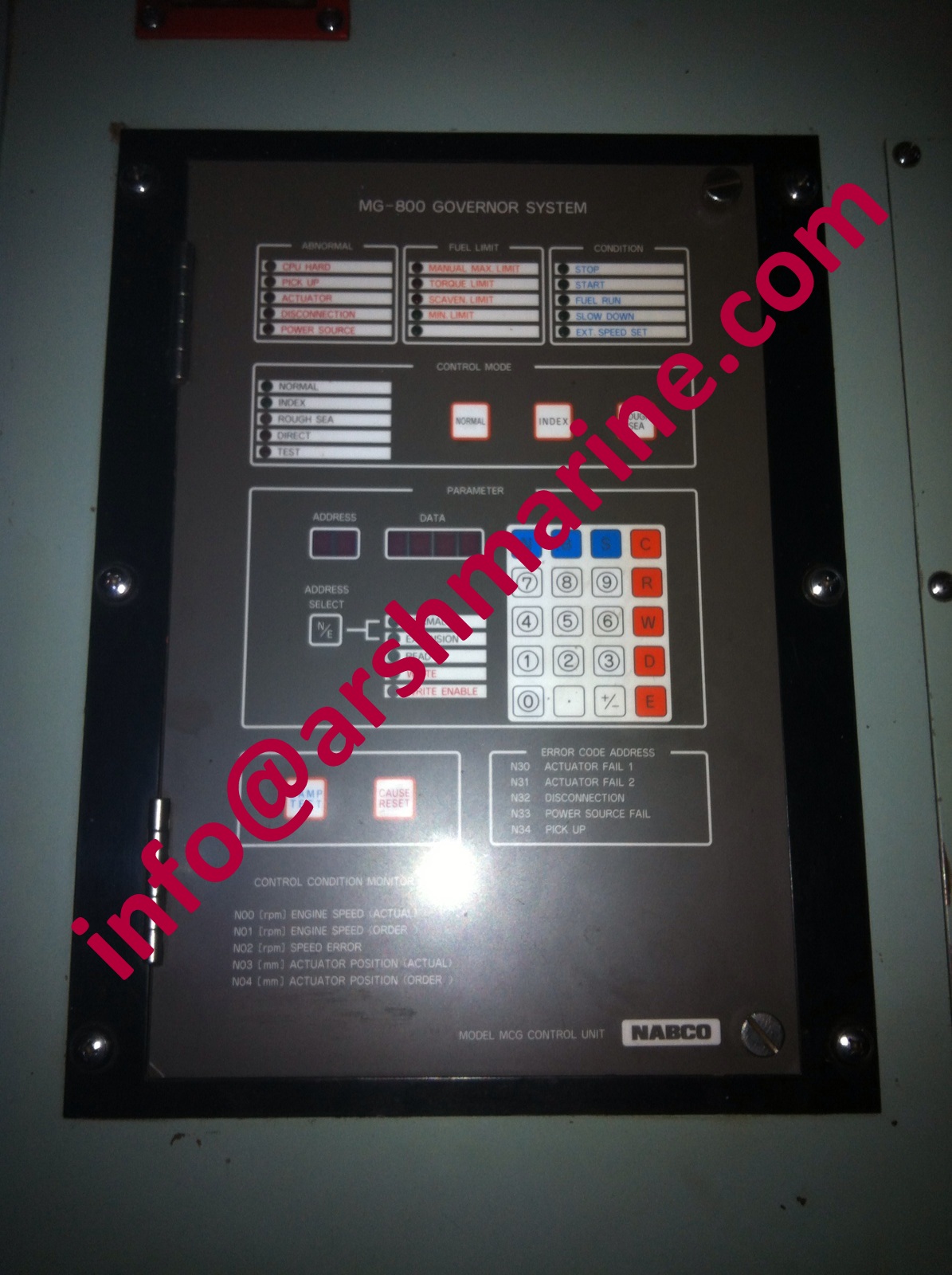 Nabco MG-800 Governor System