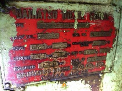 DAIHATSU 6DL-19 DIESEL ENGINE