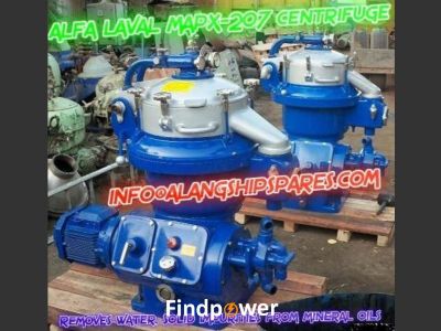 FOR SALE: Reconditioned Alfa Laval oil purifier MAPX-207 and MOPX-207 for Marine Applications